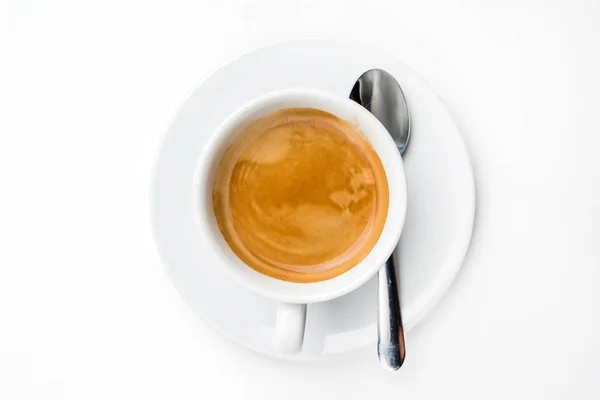 Kopp kaffe på vitt — Stockfoto