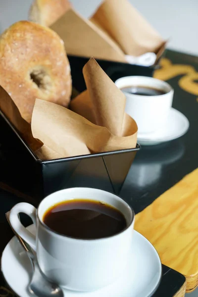 Café da manhã fresco no café — Fotografia de Stock