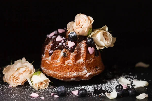 çiçekli tatlı pasta