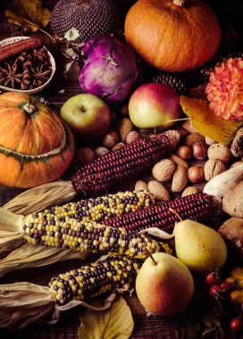 Sonbahar natürmort arka plan