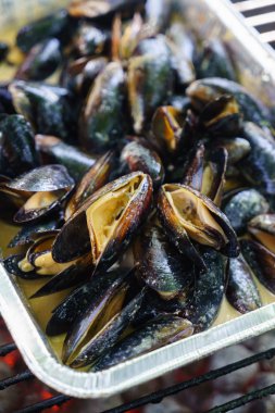 lezzetli kızarmış midye