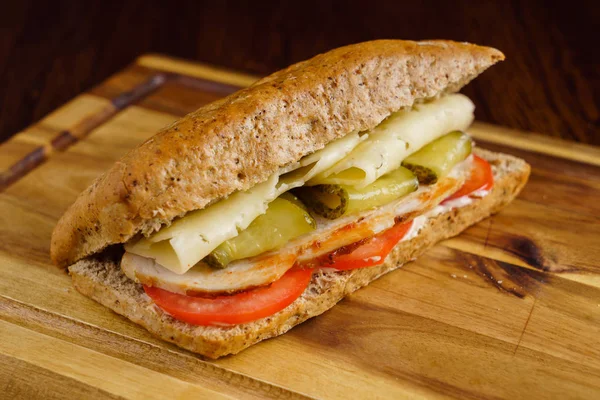 Lezzetli sandviç tablo