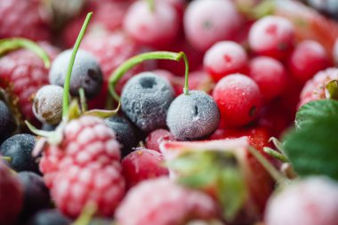 lezzetli dondurulmuş meyveler