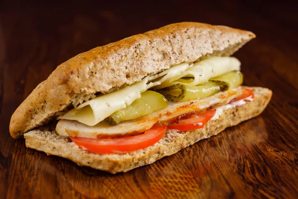 Lezzetli sandviç tablo