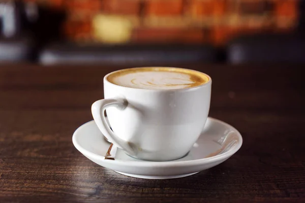 Copo de cappuccino, de perto — Fotografia de Stock