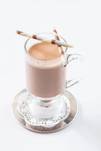 Cacao drank in glas — Stockfoto