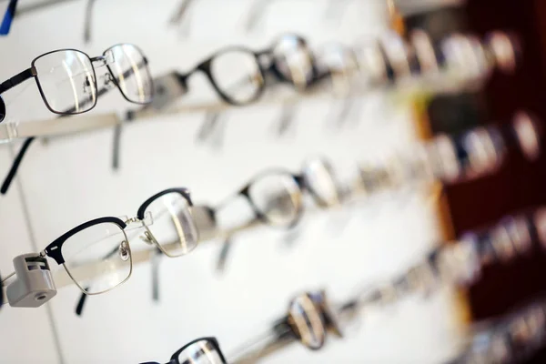 glasses in optical shop