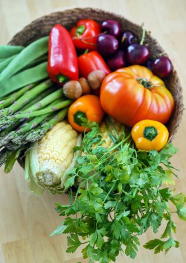 Sepette taze sebzeler