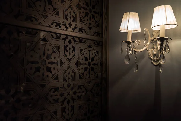 Wall lamps in the hotel — Stock Photo, Image