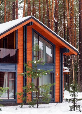 Ormandaki ahşap kulübe