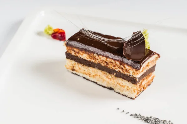 Delicious opera cake — Stock Photo, Image