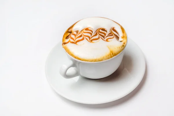 Frischer Cappuccino mit Karamell — Stockfoto