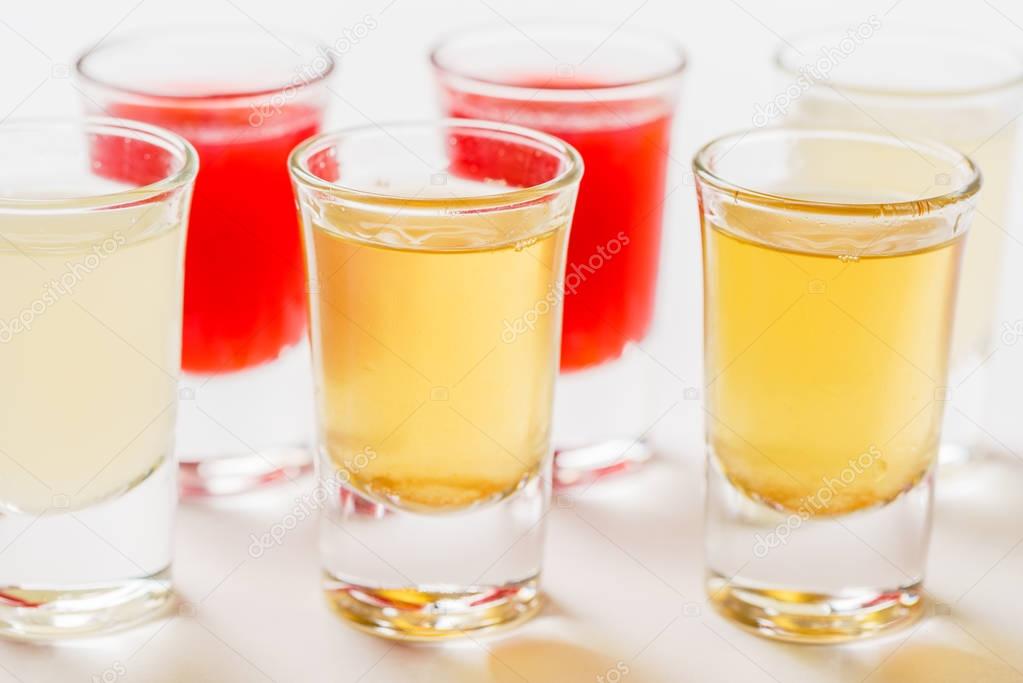 Glasses with  alcoholic drink 