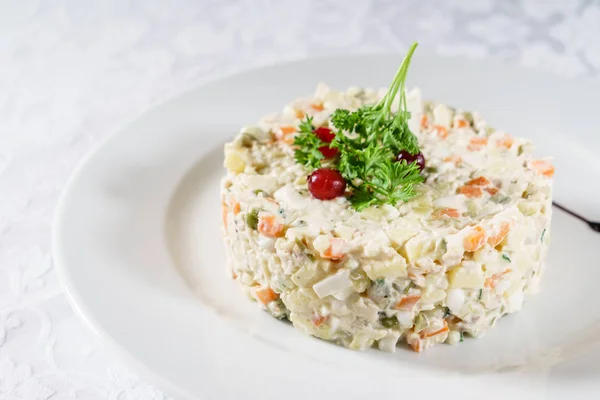 Frischer russischer Salat — Stockfoto