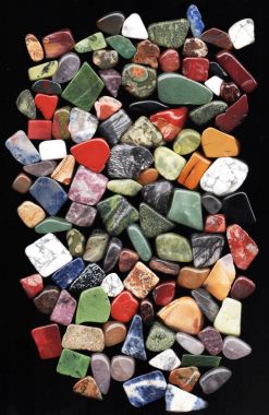 polished natural mineral stones clipart