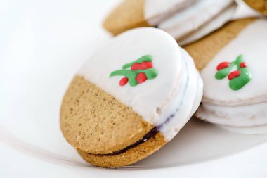 Noel gingerbread çerezleri, yakın çekim 