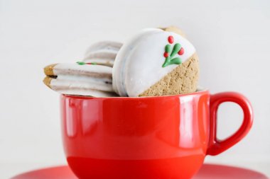 tatlı Noel gingerbread çerezleri, yakın çekim