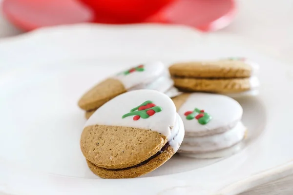甘いクリスマスのジンジャー クッキー クローズ アップ — ストック写真