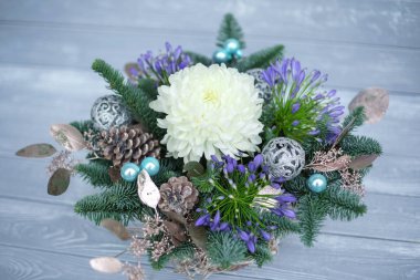 Güzel bir kış buketi, kapatın.