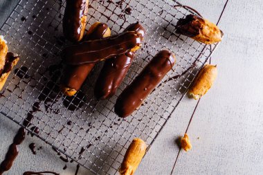 tatlı çikolata eklerleri, yakın çekim