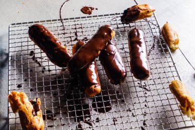 tatlı çikolata eklerleri, yakın çekim