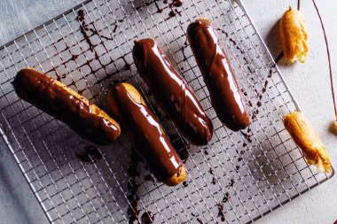 tatlı çikolata eklerleri, yakın çekim