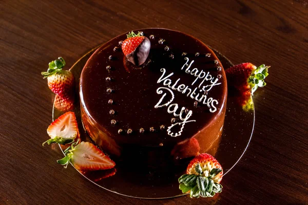Cake Valentine Day Close — Stock Photo, Image