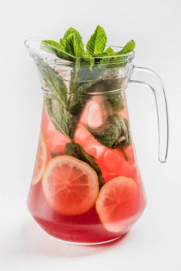 kavanoz, taze limonata yakın çekim