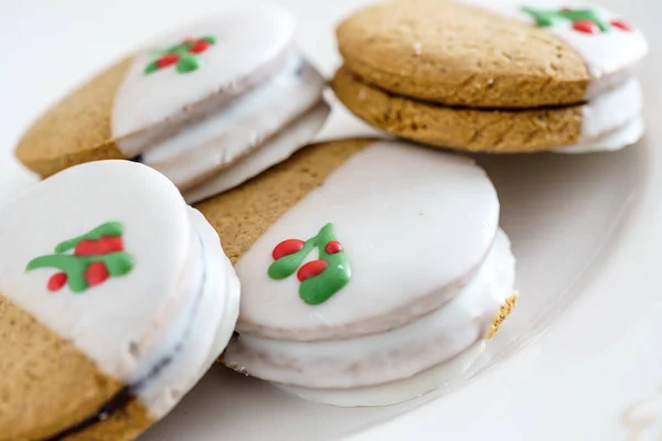 クリスマスのジンジャーブレッド クッキーをクローズ アップ — ストック写真