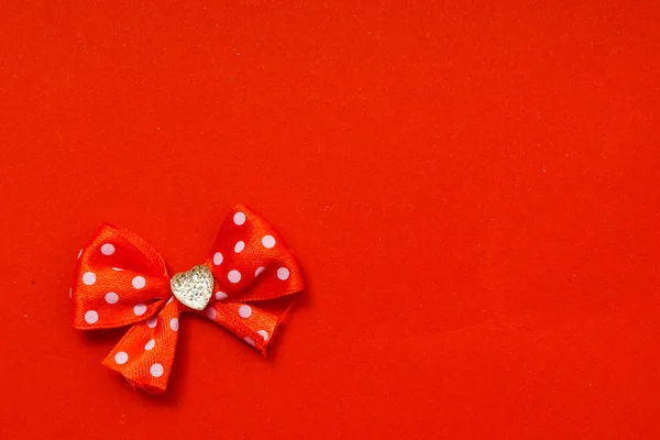Corazón Rojo San Valentín Sobre Fondo Rojo — Foto de Stock