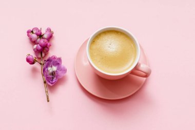 kahve pembe pastel masa üstü görünümü