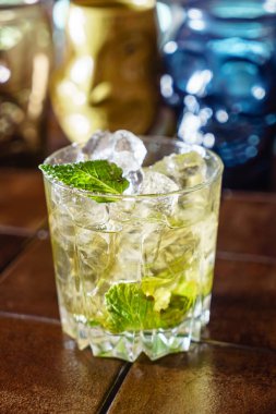 kokteyl, içki barda, yakın çekim