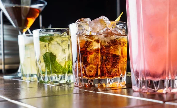 Cocktail Bebida Bar Imagens Grande Plano — Fotografia de Stock
