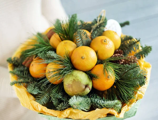 Bouquet Hiver Fruits Gros Plan — Photo