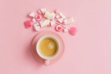 kahve Valentive gün için tatlılar