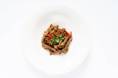 lezzetli beef noodle, yakın çekim