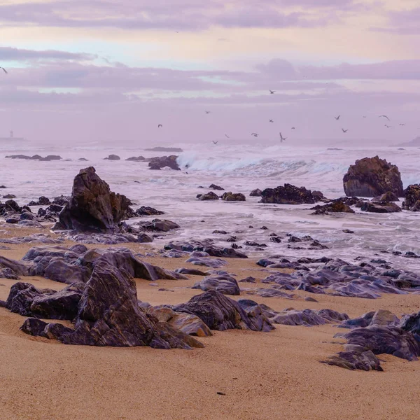 Apus Soare Peste Mare Frumoasă Natura — Fotografie, imagine de stoc