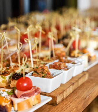 tapas yemek masasında yakın çekim