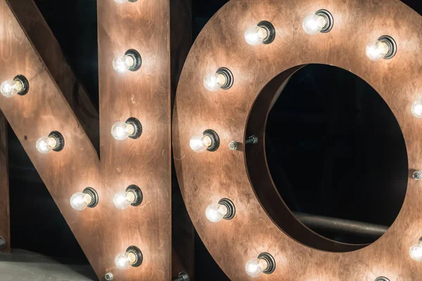 Light Bulb Glowing Letters Alphabet — Stock Photo, Image