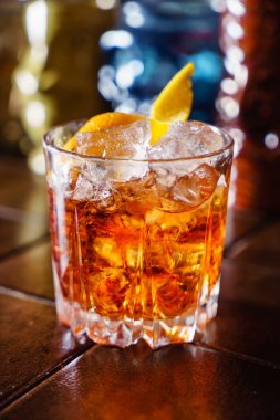 cockail cam çubuğunda, yakın çekim