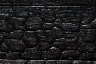 siyah ahşap doku yanmış, yakın çekim
