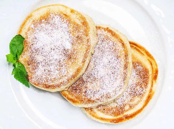 Sweet Pancakes Sugar Close — Stock Photo, Image