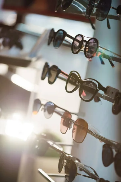 Fancy sunglasses in a store, close up