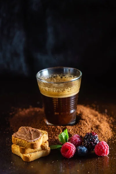 Breakfast Coffee Table Close — Stock Photo, Image