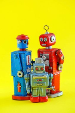 Oyuncak robotlar vintage bir Rüzgar