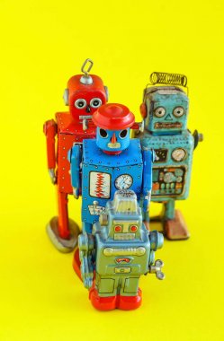 Oyuncak robotlar vintage bir Rüzgar