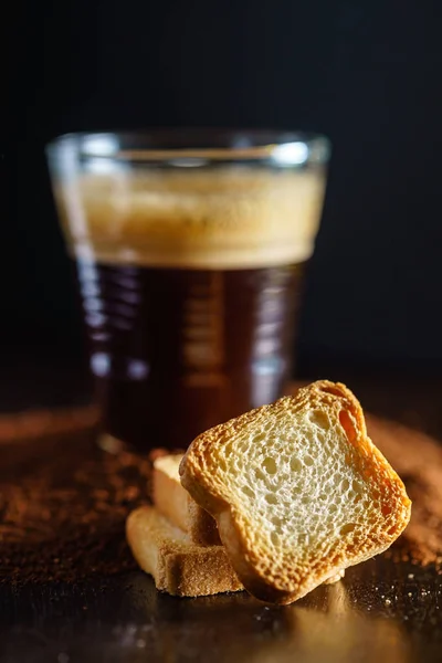 Una Taza Espresso Cerca — Foto de Stock