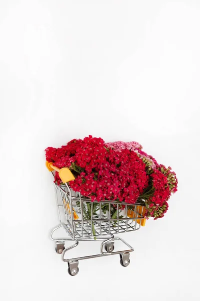 Beau Bouquet Dans Panier — Photo