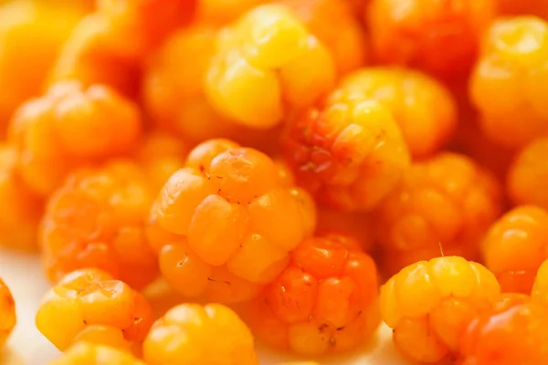 Fresh Ripe Cloudberries Close — Stock Photo, Image