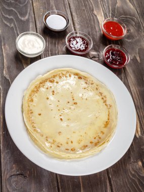 farklı sos, krep yakın çekim